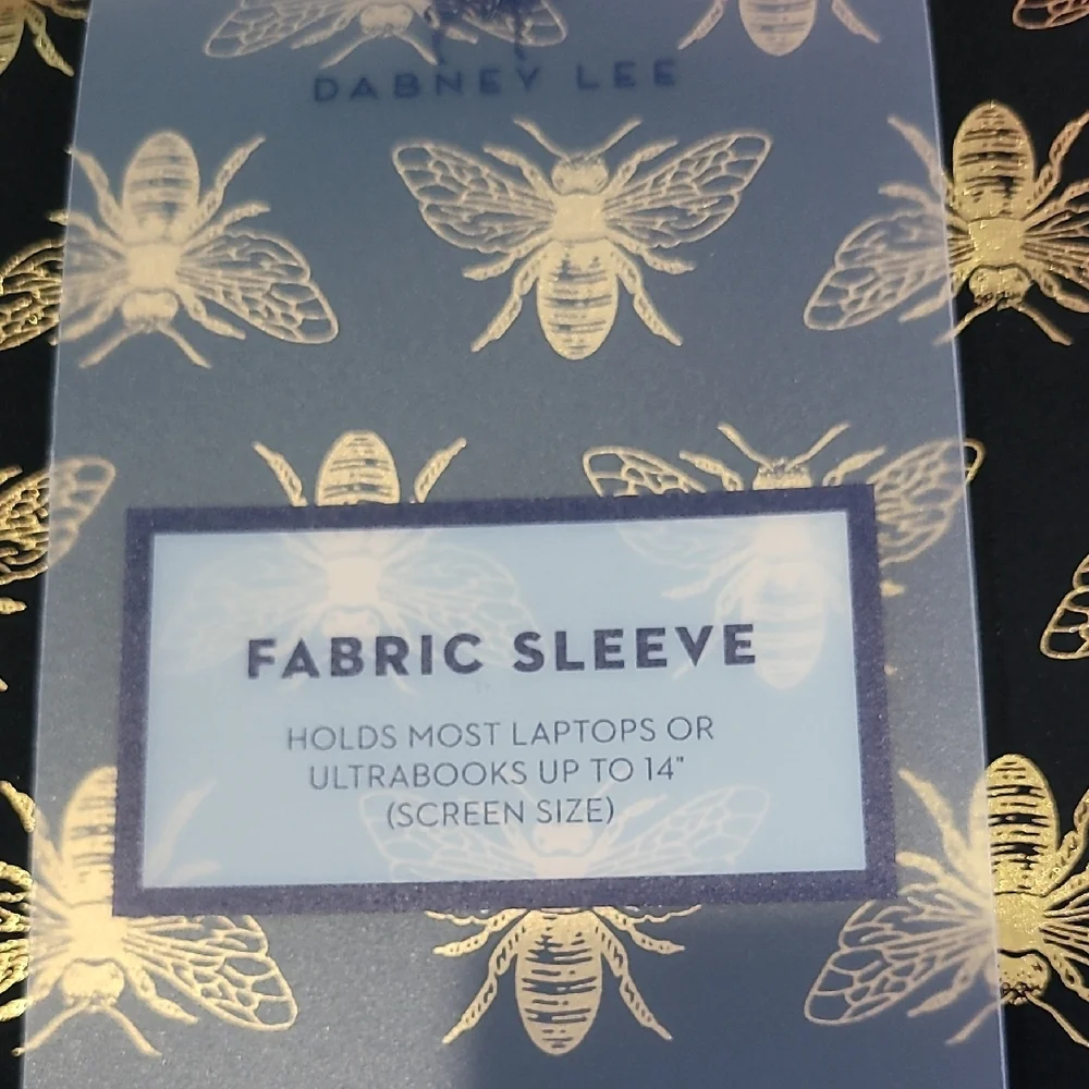 Dabney Lee Black and Gold Bumble Bee Fabric Sleeve